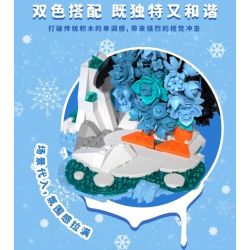 iambrick 31105 IceBloom Penguin Xếp hình lắp ráp ghép mô hình Chim cánh cụt hoa băng