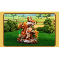 iambrick 31107 SquiRose Xếp hình lắp ráp ghép mô hình cây thông hoa hồng