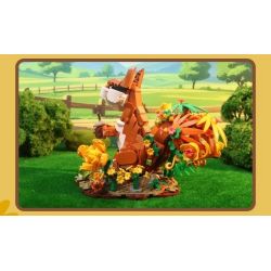 iambrick 31107 SquiRose Xếp hình lắp ráp ghép mô hình cây thông hoa hồng