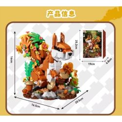 iambrick 31107 SquiRose Xếp hình lắp ráp ghép mô hình cây thông hoa hồng