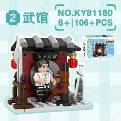 KAZI GBL BOZHI KY81180 Mini Scene Xếp hình lắp ráp ghép mô hình 8 cảnh nhỏ lịch sử: pharaoh, phòng tập võ thuật, ma cà rồng, cướp biển, thang máy trượt tuyết, bờ biển, đấu sĩ, cửa hàng Mexico
