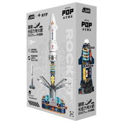 JAKI CK017 Long March 9 Rocket Xếp hình lắp ráp ghép mô hình Tên lửa Bình Minh Trường Chinh 9 tháng 3