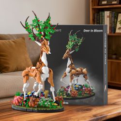Xbert 66191 Deer In Bloom A Floral Fantasy Xếp hình lắp ráp ghép mô hình Nai sừng tấm