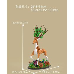 Xbert 66191 Deer In Bloom A Floral Fantasy Xếp hình lắp ráp ghép mô hình Nai sừng tấm