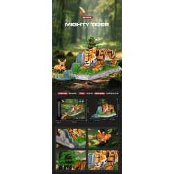 Xbert 66196 Deer In Bloom A Floral Fantasy Xếp hình lắp ráp ghép mô hình Cáo giả làm sức mạnh của hổ