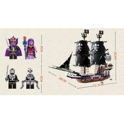 Enlighten 1313 Qman 1313 non  THUYỀN CƯỚP BIỂN ĐEN bộ đồ chơi xếp lắp ráp ghép mô hình Pirates Of The Caribbean LEGENDARY PIRATES Cướp Biển Vùng Caribe 1513 khối