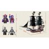 Enlighten 1313 Qman 1313 non  THUYỀN CƯỚP BIỂN ĐEN bộ đồ chơi xếp lắp ráp ghép mô hình Pirates Of The Caribbean LEGENDARY PIRATES Cướp Biển Vùng Caribe 1513 khối