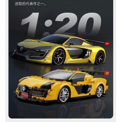 CaDA DoubleE C51094 Xếp hình lắp ráp ghép mô hình Renault SportRS.01 phiên bản điều khiển từ xa hai chế độ được lập trình 1:20