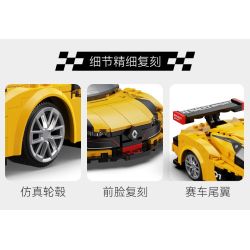 CaDA DoubleE C51094 Xếp hình lắp ráp ghép mô hình Renault SportRS.01 phiên bản điều khiển từ xa hai chế độ được lập trình 1:20