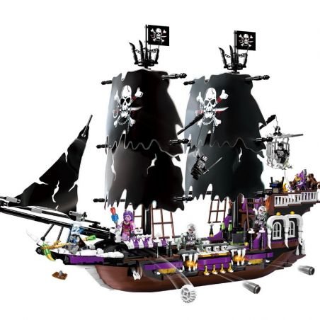 Enlighten 1313 Qman 1313 non  THUYỀN CƯỚP BIỂN ĐEN bộ đồ chơi xếp lắp ráp ghép mô hình Pirates Of The Caribbean LEGENDARY PIRATES Cướp Biển Vùng Caribe 1513 khối