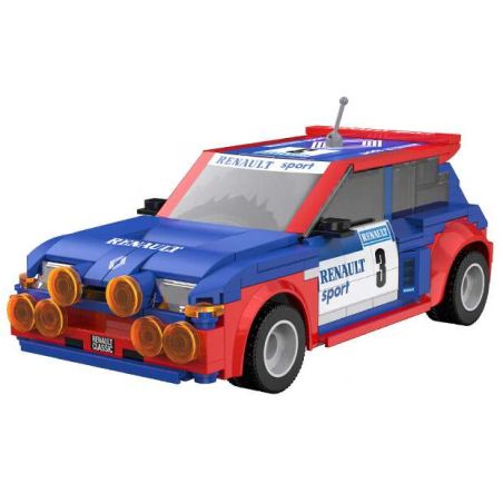 CaDA DoubleE C51095 Xếp hình lắp ráp ghép mô hình Renault 5 Maxi Turbo phiên bản điều khiển từ xa hai chế độ được lập trình 1:20