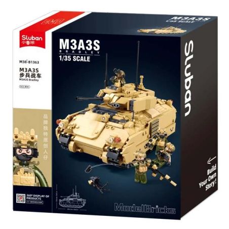 Sluban M38-B1363 Xếp hình lắp ráp ghép mô hình Vua mô hình sản phẩm: Tăng hạng nhẹ M3A3S 1:35