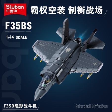 Sluban M38-B1361 Xếp hình lắp ráp ghép mô hình Vua mô hình sản phẩm: Tiêm kích tàng hình F35B 1:44
