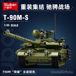 Sluban M38-B1377 Xếp hình lắp ráp ghép mô hình Vua mô hình sản phẩm: Xe tăng chiến đấu chủ lực đột phá T-90M-S 1:35