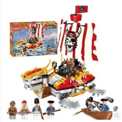 Enlighten 1312 Qman 1312 non  CHIẾN THUYỀN RỒNG CỦA CƯỚP BIỂN bộ đồ chơi xếp lắp ráp ghép mô hình Pirates Of The Caribbean LEGENDARY PIRATES Cướp Biển Vùng Caribe 464 khối