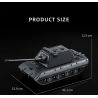 12GO 97019 E-100 Heavy Tank Xếp hình lắp ráp ghép mô hình Xe tăng hạng nặng E-100 1:28