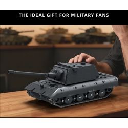 12GO 97019 E-100 Heavy Tank Xếp hình lắp ráp ghép mô hình Xe tăng hạng nặng E-100 1:28
