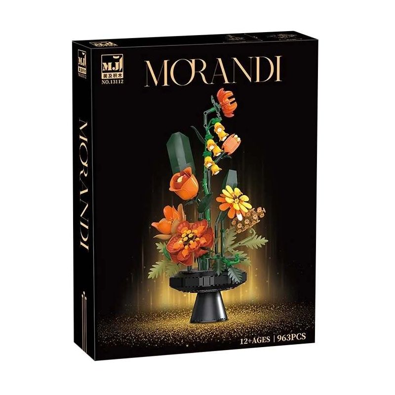 Beautiful and 13112 Morandi Xếp hình lắp ráp ghép mô hình Bó hoa Morandi