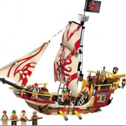 Enlighten 1311 Qman 1311 non  THUYỀN CƯỚP BIỂN BẠCH TUỘC bộ đồ chơi xếp lắp ráp ghép mô hình Pirates Of The Caribbean Cướp Biển Vùng Caribe 368 khối