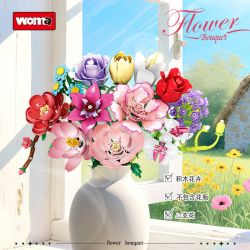 WOMA 11543 Xếp hình lắp ráp ghép mô hình Bó hoa 12 kiểu