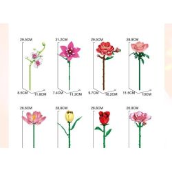 WOMA 11543 Xếp hình lắp ráp ghép mô hình Bó hoa 12 kiểu
