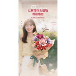 WOMA 11309 Xếp hình lắp ráp ghép mô hình bó hoa