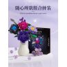 WOMA 15421 Purple Rose Xếp hình lắp ráp ghép mô hình Bó hoa hồng tím