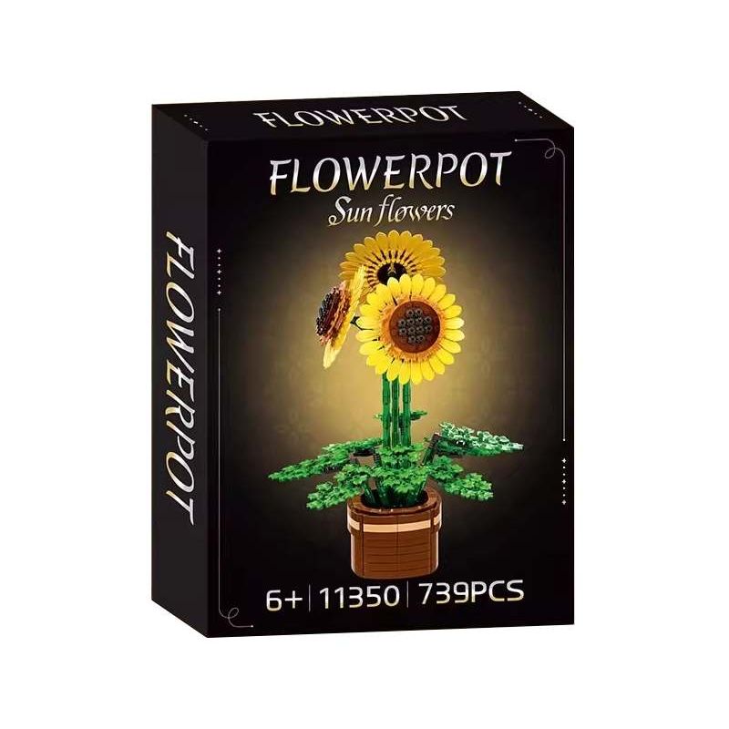 WOMA 11350 Sun Flower Xếp hình lắp ráp ghép mô hình hoa hướng dương