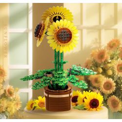 WOMA 11350 Sun Flower Xếp hình lắp ráp ghép mô hình hoa hướng dương