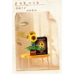 WOMA 11350 Sun Flower Xếp hình lắp ráp ghép mô hình hoa hướng dương
