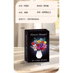 WOMA 11304 Flowers Bought Xếp hình lắp ráp ghép mô hình Thời gian lãng mạn 16 bông hoa