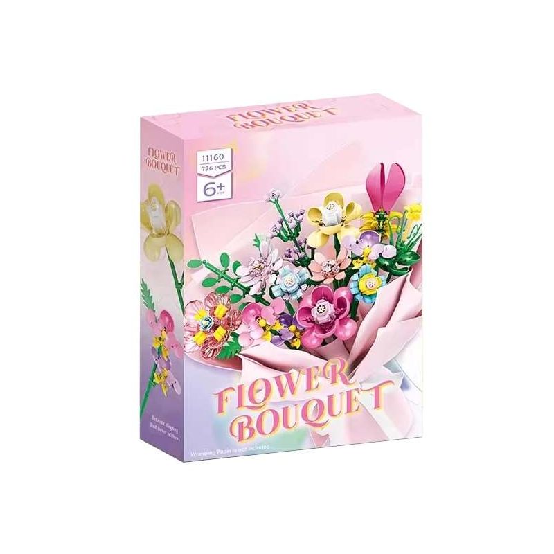 WOMA 11160 Flowers Bought Xếp hình lắp ráp ghép mô hình Bó hoa 15 bông