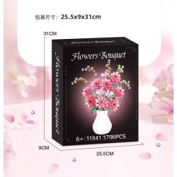 WOMA 11341 Flowers Bought Xếp hình lắp ráp ghép mô hình thược dược