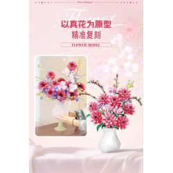 WOMA 11341 Flowers Bought Xếp hình lắp ráp ghép mô hình thược dược