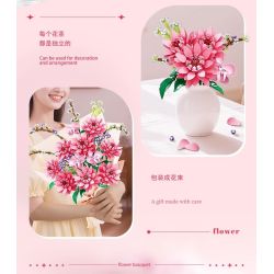 WOMA 11341 Flowers Bought Xếp hình lắp ráp ghép mô hình thược dược