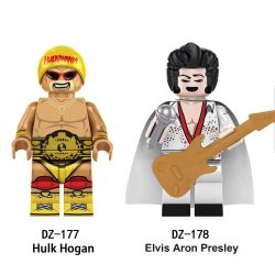 unknown DZ-177 unknown DZ-178 Hulk Hogan and Elvis Aaron Presley Xếp hình lắp ráp ghép mô hình Hawke Hawken và Elvis Presley