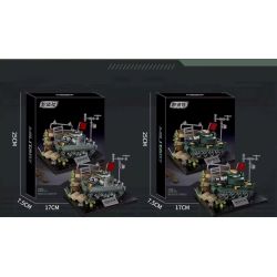 Souzosha B2173 Xếp hình lắp ráp ghép mô hình Xe tăng quân sự hạng nặng 4 mẫu