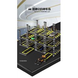 United Imagine JKC7301 Car Park Xếp hình lắp ráp ghép mô hình Bãi đậu xe kết hợp nhiều tầng