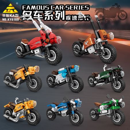 KAZI GBL BOZHI KY6160 Xếp hình lắp ráp ghép mô hình 8 loại xe máy nhanh