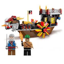 Enlighten 1307 Qman 1307 non  TÀU CON TRAI CỦA BIỂN CẢ bộ đồ chơi xếp lắp ráp ghép mô hình Pirates Of The Caribbean LEGENDARY PIRATES Cướp Biển Vùng Caribe 345 khối