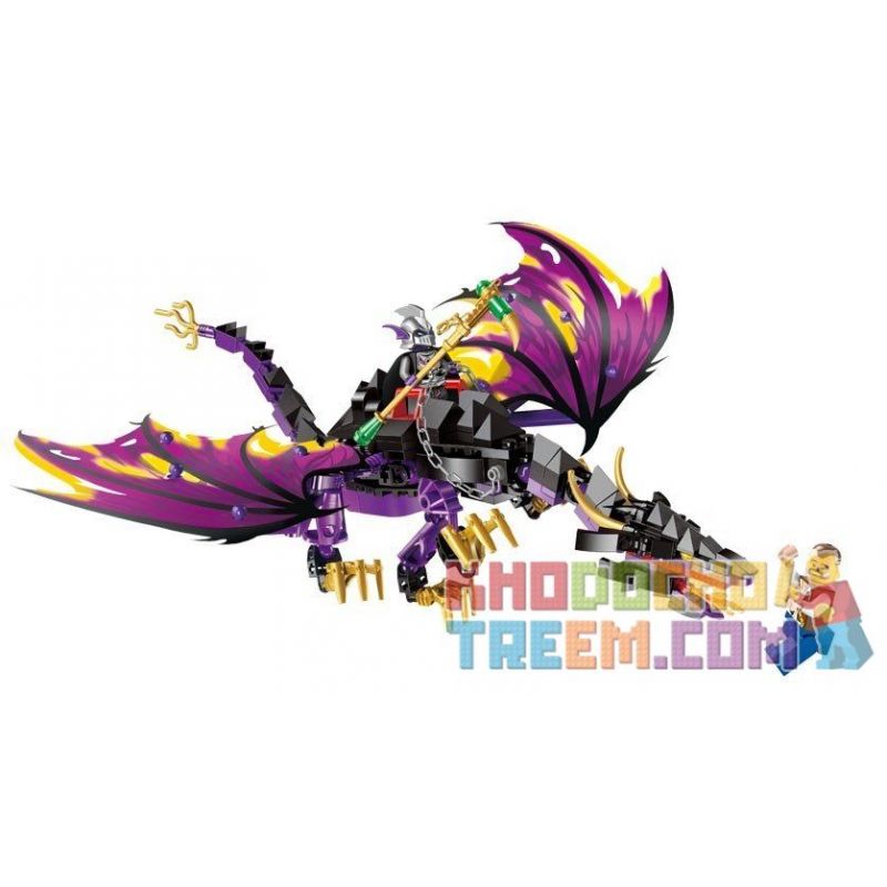 Enlighten 1306 Qman 1306 non  RỒNG MA bộ đồ chơi xếp lắp ráp ghép mô hình Pirates Of The Caribbean LEGENDARY PIRATES Cướp Biển Vùng Caribe 247 khối