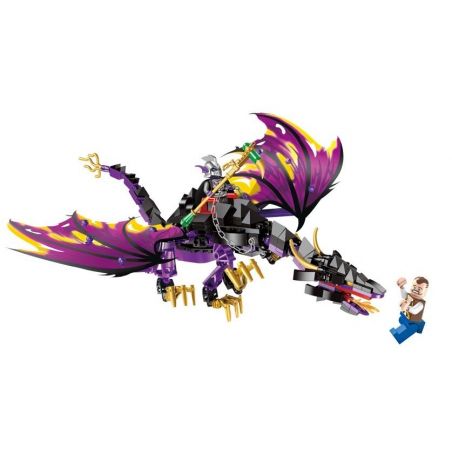 Enlighten 1306 Qman 1306 non  RỒNG MA bộ đồ chơi xếp lắp ráp ghép mô hình Pirates Of The Caribbean LEGENDARY PIRATES Cướp Biển Vùng Caribe 247 khối