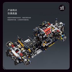 EIKEE Y18004 F80 3.0T V6 Xếp hình lắp ráp ghép mô hình Ferrari F80