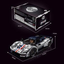 EIKEE Y18004 F80 3.0T V6 Xếp hình lắp ráp ghép mô hình Ferrari F80