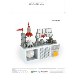 Gobricks B2025M Moon Station Xếp hình lắp ráp ghép mô hình Loa thông minh Xiaodu đế mặt trăng FUN