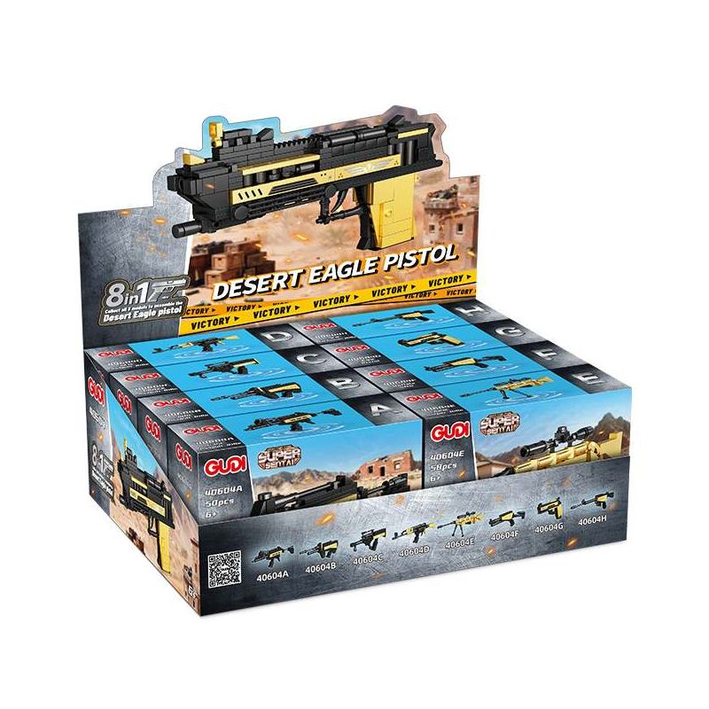 GUDI 40604 Xếp hình lắp ráp ghép mô hình Siêu tích lũy Elite: Desert Eagle 8 tổ hợp