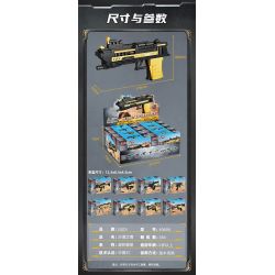 GUDI 40604 Xếp hình lắp ráp ghép mô hình Siêu tích lũy Elite: Desert Eagle 8 tổ hợp