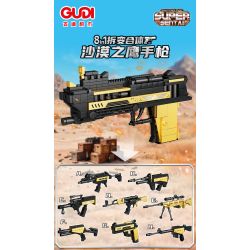 GUDI 40604 Xếp hình lắp ráp ghép mô hình Siêu tích lũy Elite: Desert Eagle 8 tổ hợp