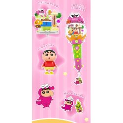 AREA-X AB0160 Xếp hình lắp ráp ghép mô hình Bút hỗ trợ năng lượng năng động Crayon Shin-chan: Tỷ lệ sô cô la hạnh phúc