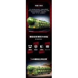 SEMBO 203265 Xếp hình lắp ráp ghép mô hình Tên lửa liên lục địa Dongfeng-61 1:45